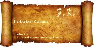 Fekete Kozma névjegykártya